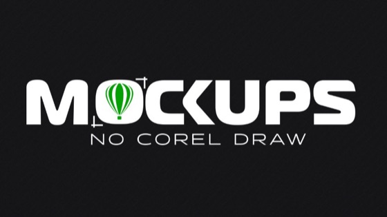 Logo do Pack de Mockups no Corel Draw